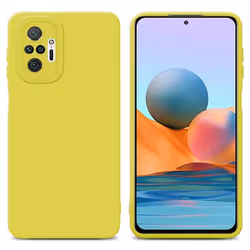 Coque pour Xiaomi RedMi NOTE 10 PRO en FLUID JAUNE Housse Etui Case Cover en Silicone TPU flexible Protection