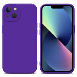 Coque pour Apple iPhone 14 en FLUID VIOLET FONCÉ Housse Etui Case Cover en Silicone TPU flexible Protection