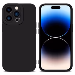 Coque pour Apple iPhone 14 PRO MAX en FLUID NOIR Housse Etui Case Cover en Silicone TPU flexible Protection