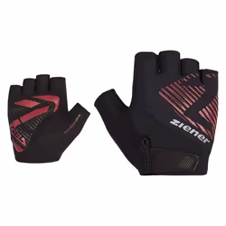 Gants de cyclisme à doigts coupés Ziener Curdt - Rouge - Taille 75