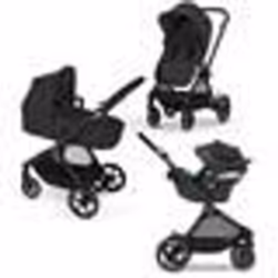 CYBEX Pack Poussette Trio EOS BLACK Moon Black : Poussette convertible 2en1 + Siège auto Aton B2 i-size + Hamac convertible N ...