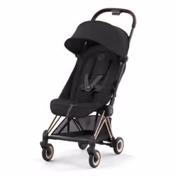 CYBEX Coya, Ciel de lit, Poussette classique, Unisexe, Pliable, Noir, Or rose