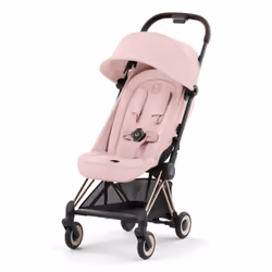 CYBEX Coya, Ciel de lit, Poussette classique, Unisexe, Pliable, Rose, Or rose