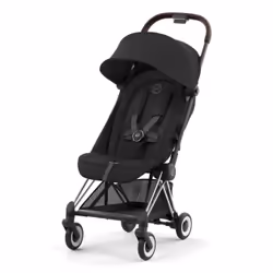 CYBEX Coya, Ciel de lit, Poussette classique, Unisexe, Pliable, Noir, Chrome