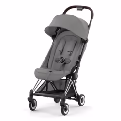 CYBEX Coya, Ciel de lit, Poussette classique, Unisexe, Pliable, Chrome, Gris