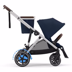 CYBEX e-Gazelle S, Ciel de lit, Poussette classique, Unisexe, Pliable, Bleu, Argent