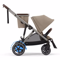 CYBEX e-Gazelle S, Ciel de lit, Poussette classique, Unisexe, Pliable, Beige, Taupe