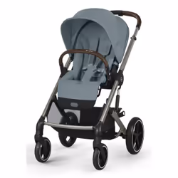 CYBEX Balios S Lux, Ciel de lit, Poussette classique, Unisexe, Pliable, Bleu, Taupe