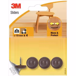3M SP62N14 patin de protection du sol pour meuble 4 pièce(s) Rond