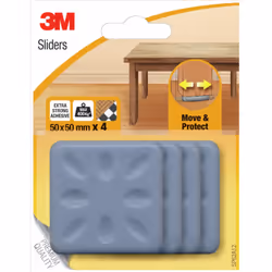 3M SP62A12, Gris, Carré, 50 mm, 50 mm, 4 pièce(s)