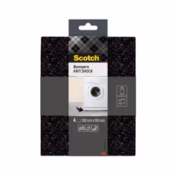 3M SP92O77, Noir, Caoutchouc, Carré, 4 pièce(s)