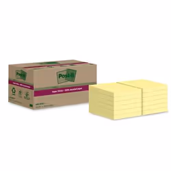Post-It 7100284576, Carré, Jaune, Papier, 100%, 47,6 mm, 47,6 mm