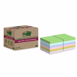 Post-It 7100284781, Carré, Bleu, Vert, Rose, Violet, Jaune, Papier, 100%, 76 mm, 76 mm