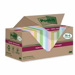 Post-It 7100284782 Carré Bleu, Vert, Rose, Violet 70 feuilles Auto-adhésif