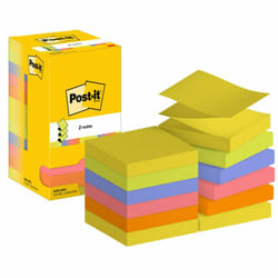 Post-It 7100290154 Carré Vert, Orange, Rose, Violet, Jaune 100 feuilles