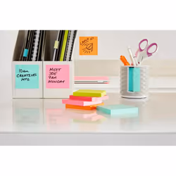 Post-It 7100290154 Carré Vert, Orange, Rose, Violet, Jaune 100 feuilles