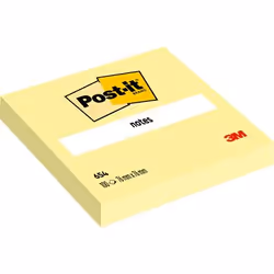 Post-It 654-CY, Carré, Jaune, Papier, PEFC, 76 mm, 76 mm