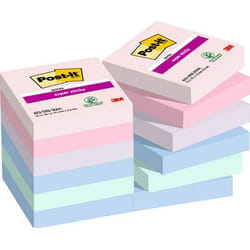 Post-It 7100258899 Carré Bleu, Vert, Lavande, Rose, Violet 90 feuilles Auto-adhésif