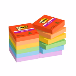 Post-It 7100258794, Carré, Multicolore, Papier, 47,6 mm, 47,6 mm, 90 feuilles