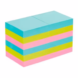 Post-It 622-12SS-COS Carré Bleu, Vert, Rose 90 feuilles Auto-adhésif