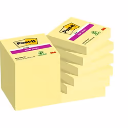 Post-It 7100242802, Carré, Jaune, Papier, 47,6 mm, 47,6 mm, 90 feuilles