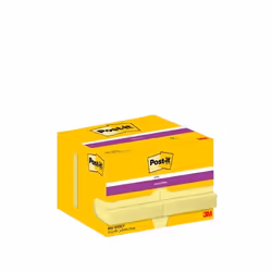 Post-It 656-12SSCY, Rectangle, Jaune, 51 mm, 76 mm, 90 feuilles, Boîte