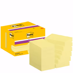 Post-It 656-12SSCY Rectangle Jaune 90 feuilles Auto-adhésif