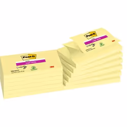 Post-It R350-12SSCY, Rectangle, Jaune, Papier, 127 mm, 76 mm, 90 feuilles
