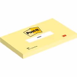 Post-It 655-CY, Rectangle, Jaune, Papier, PEFC, 127 mm, 76 mm