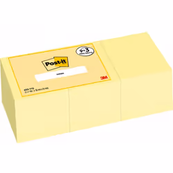 Post-It 653-Y12, Rectangle, Jaune, Papier, PEFC, 51 mm, 38 mm