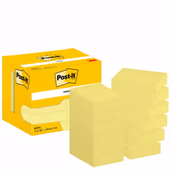 Post-It 7100290163 Rectangle Jaune 100 feuilles Auto-adhésif