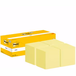 Post-It 654-CY-VP24 Carré Jaune 100 feuilles