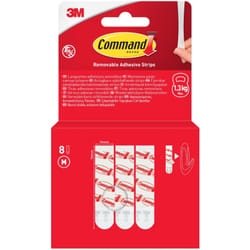 Command - recharge de languettes adhésives - 8 bandes moyennes, blanc - sans outils - fixation sans dommage 17021-8-EU