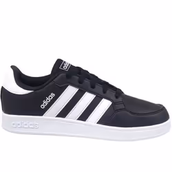 Chaussures Basket-ball ADIDAS Breaknet K Blanc-Noir - Mixte/Enfant - Synthétique