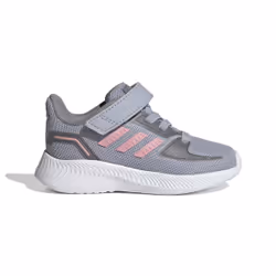Basket Bébé - Adidas - Runfalcon 2.0 - Gris - Scratch - Plat