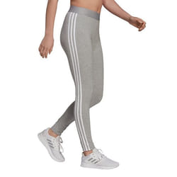 Leggings - adidas - 3 Stripes - Medium Grey Heather-White - Femme - Confortable et extensible
