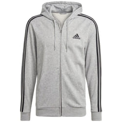 Veste à capuche zippée 3 bandes Essentials en Gris