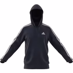 Veste à capuche zippée 3 bandes Essentials en Bleu - M