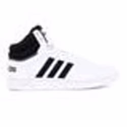 Chaussures Homme Adidas Hoops 3.0 Mid GW3019 - Blanc - Synthétique - Lacets