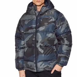 Doudoune Camouflage Noir/Marine Homme Adidas Camo H13566