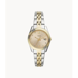 Fossil Scarlette Mini Montre bracelet Femelle Quartz Or, Argent