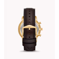 Fossil Montre chronographe Neutra en cuir brun