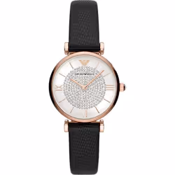 Montre Emporio Armani Gianni T-bar Pour Femmes en Noir - AR11387