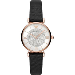 Montre Emporio Armani Gianni T-bar Pour Femmes en Noir - AR11387