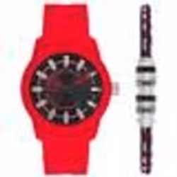 Diesel- Montre Hommes - Quartz - Analogique - Bracelet Silicone Rouge - DZ1979SET