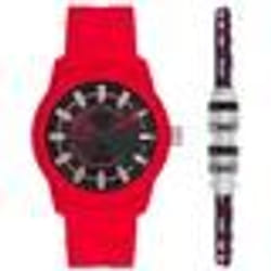 Diesel- Montre Hommes - Quartz - Analogique - Bracelet Silicone Rouge - DZ1979SET