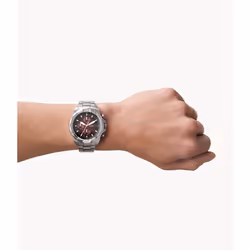 Fossil Bronson Montre bracelet Mâle Argent