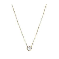 Fossil Sutton Valentine Heart Collier ras du cou Femelle Acier inoxydable
