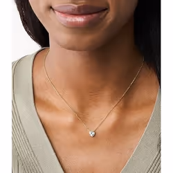 Fossil Sutton Valentine Heart Collier ras du cou Femelle Acier inoxydable