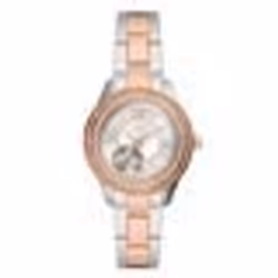Bracelet acier femme - FOSSIL - Montre femme Fossil Stella automatique bicolore - Couleur de la matière:Blanc et Rose
